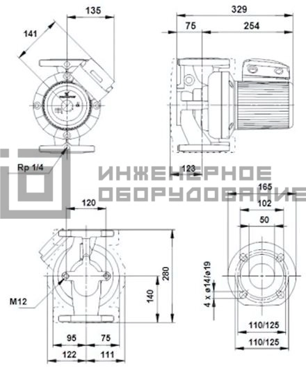 Габаритные размеры насоса UPS 50-60/2 F B 1х230 UPS Grundfos Габаритные размеры насоса UPS 50-60/2 F B 1х230 UPS Grundfos