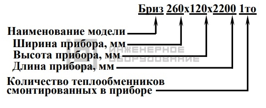 Расшифровка наименования электрического конвектора KZTO 260x80x1500_5
