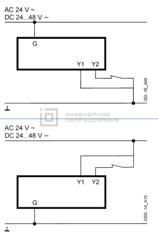 Схема подключения привода Siemens GDB142.1E Схема подключения привода Siemens GDB142.1E