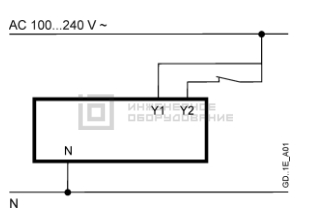 Схема подключения привода Siemens GDB361.1E Схема подключения привода Siemens GDB361.1E