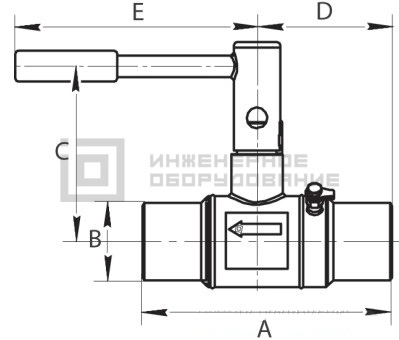 Габаритные размеры клапана 3950000-606005 BROEN Габаритные размеры клапана 3950000-606005 BROEN