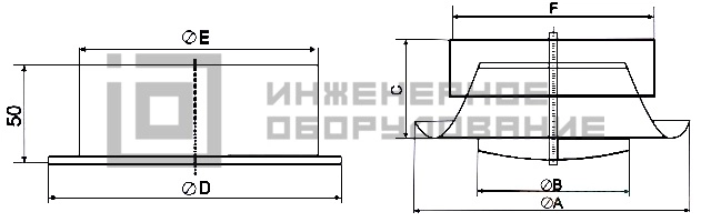 Купить металлический вытяжной диффузор DVS 100 Купить металлический вытяжной диффузор DVS 100