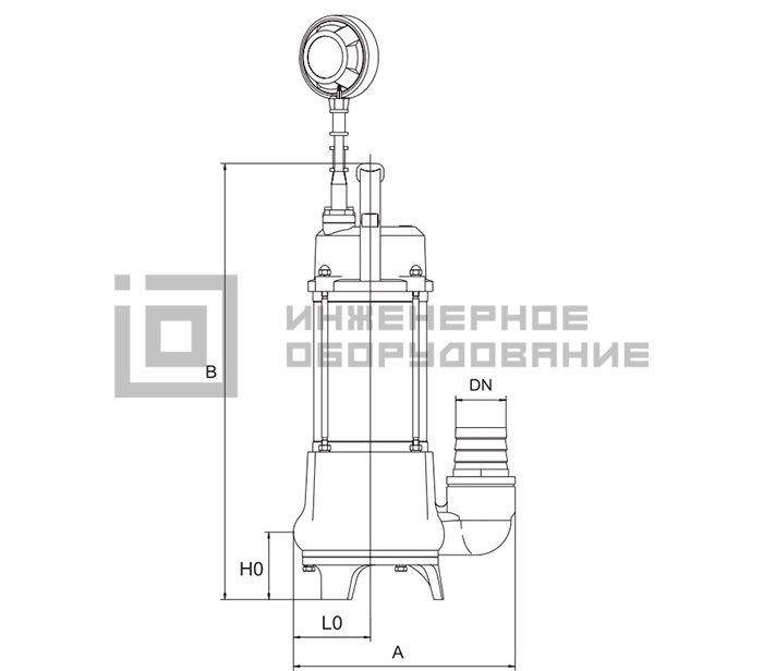 Размеры дренажного насоса NSP 50/230-0,75/S Вило Размеры дренажного насоса NSP 50/230-0,75/S Вило